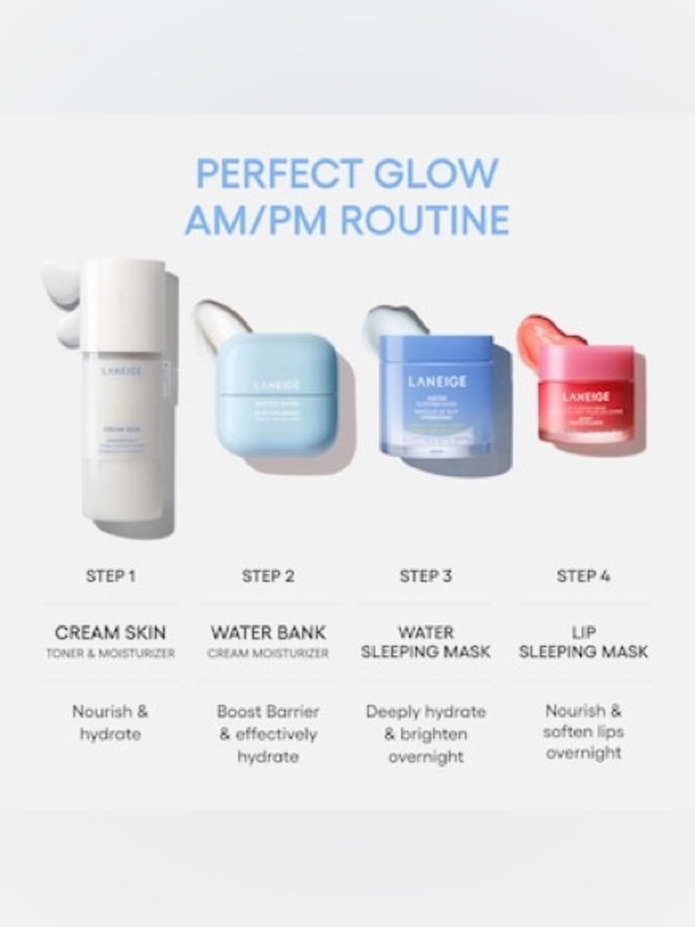 LANEIGE Cream Skin and Lip Sleeping Mask Set - NIB - Picture 3 of 4